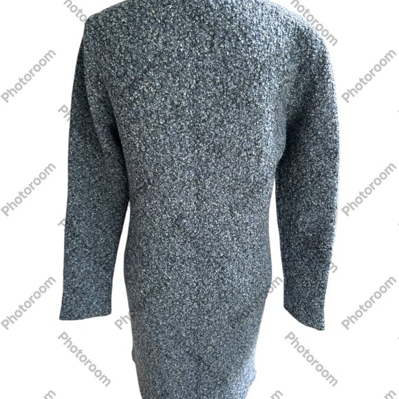 Alpha Massimo Rebecchi EUR 42 Blue Merino Wool & Alpaca Button Coatigan - Picture 2 of 7